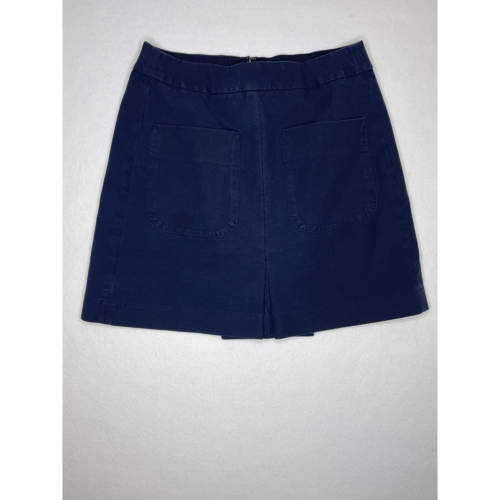 LOFT Women Skirt A-Line Front Pocket School Uniform 4 Navy Blue